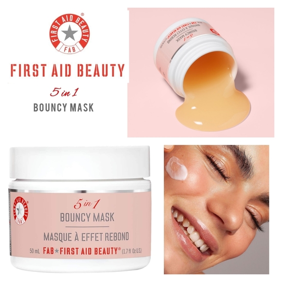 First Aid Beauty FAB 5 in 1 Bouncy Mask vegan clean skincare full sized - Picture 1 of 11